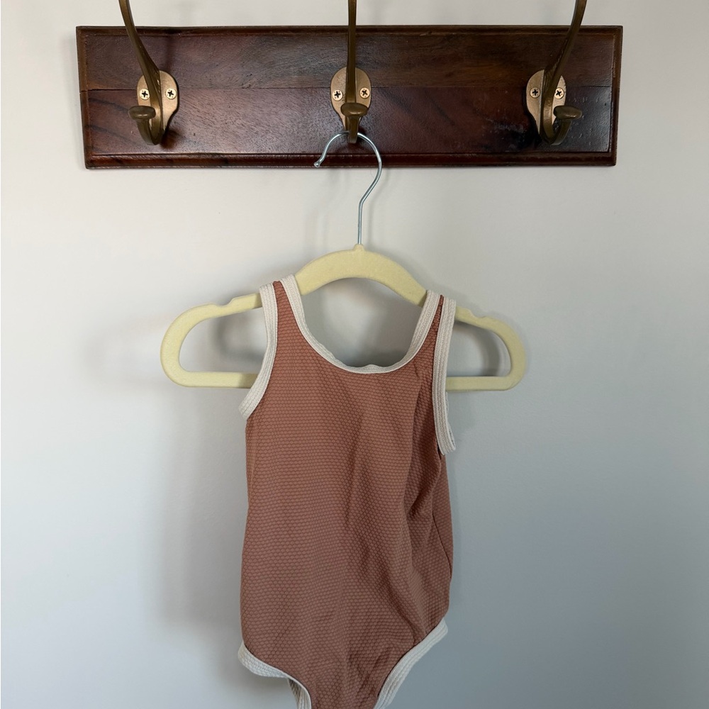 H&M Kids Swim One Piece in Tan and Cream